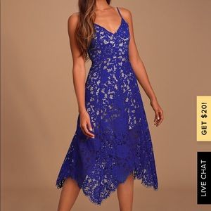 Lulus One Wish Royal Blue Dress Size Sm